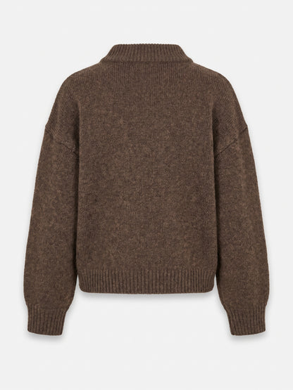 Teddy-Cardigan Braun - Hinten
