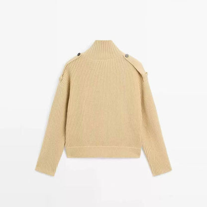 Teddy-Jacke Beige - Hinten